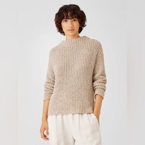 EILEEN FISHER Peruvian Organic Cotton Boucle Box-Top